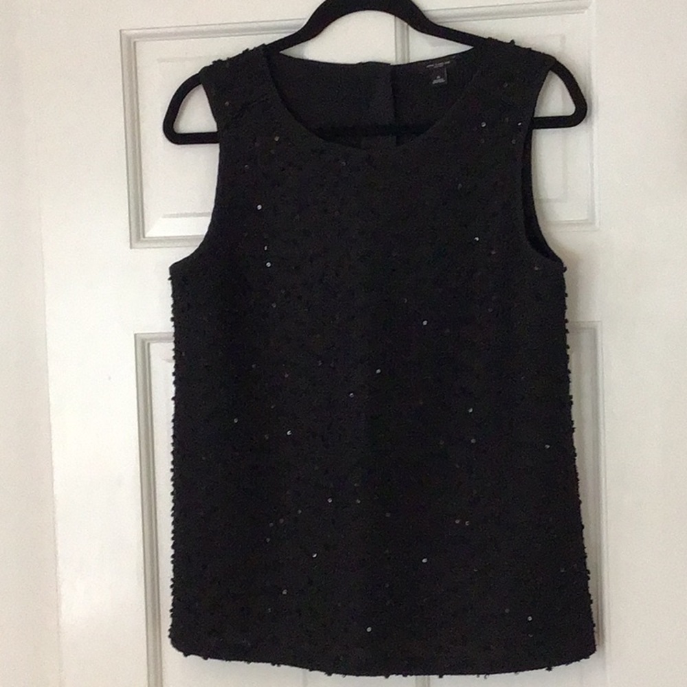 Women’s Black Sequin Sleeveless Top
